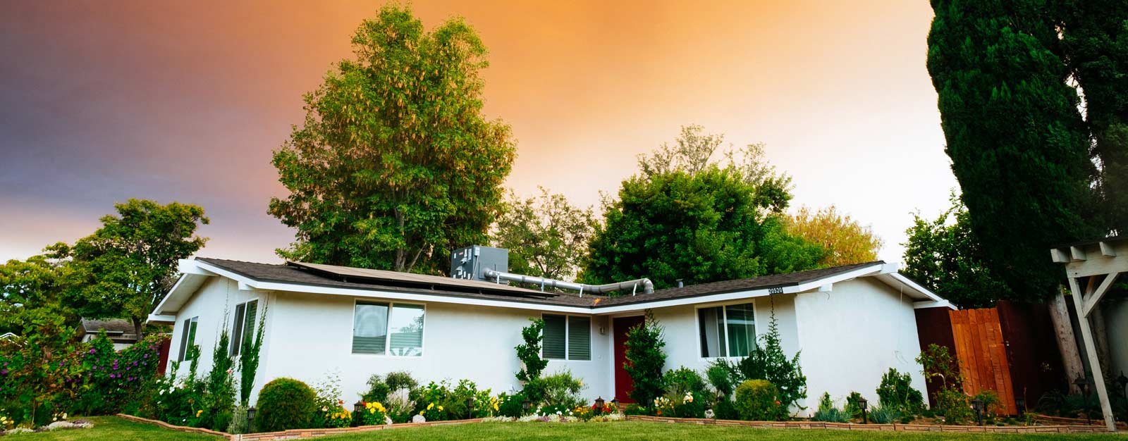 House with Sunset